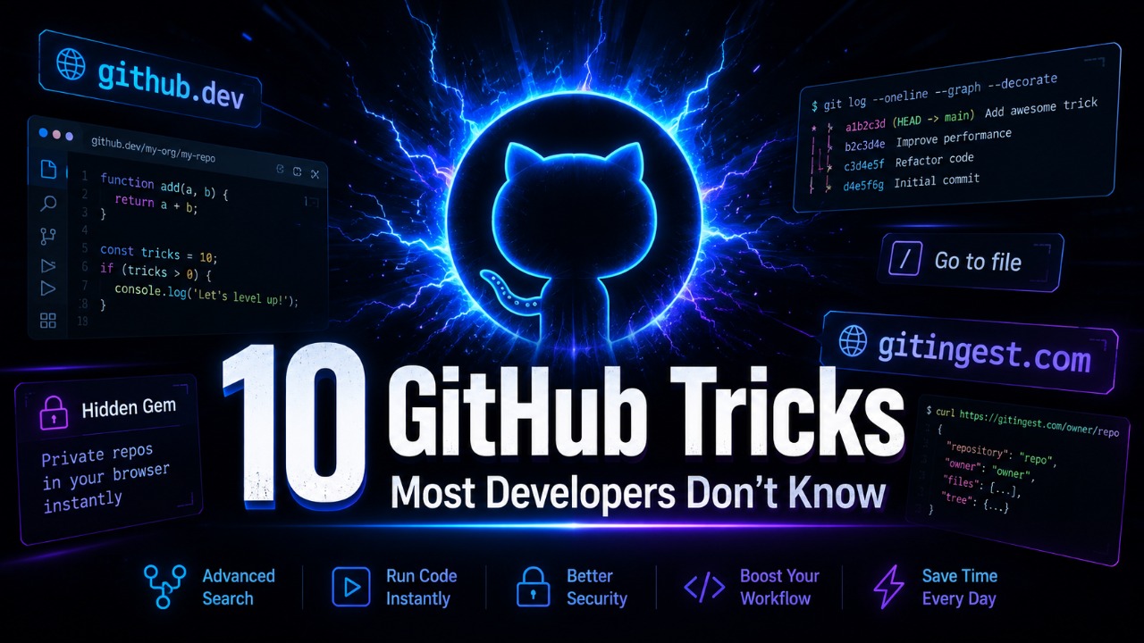 10 GitHub tricks developers don't know - github.dev gitingest search dorking