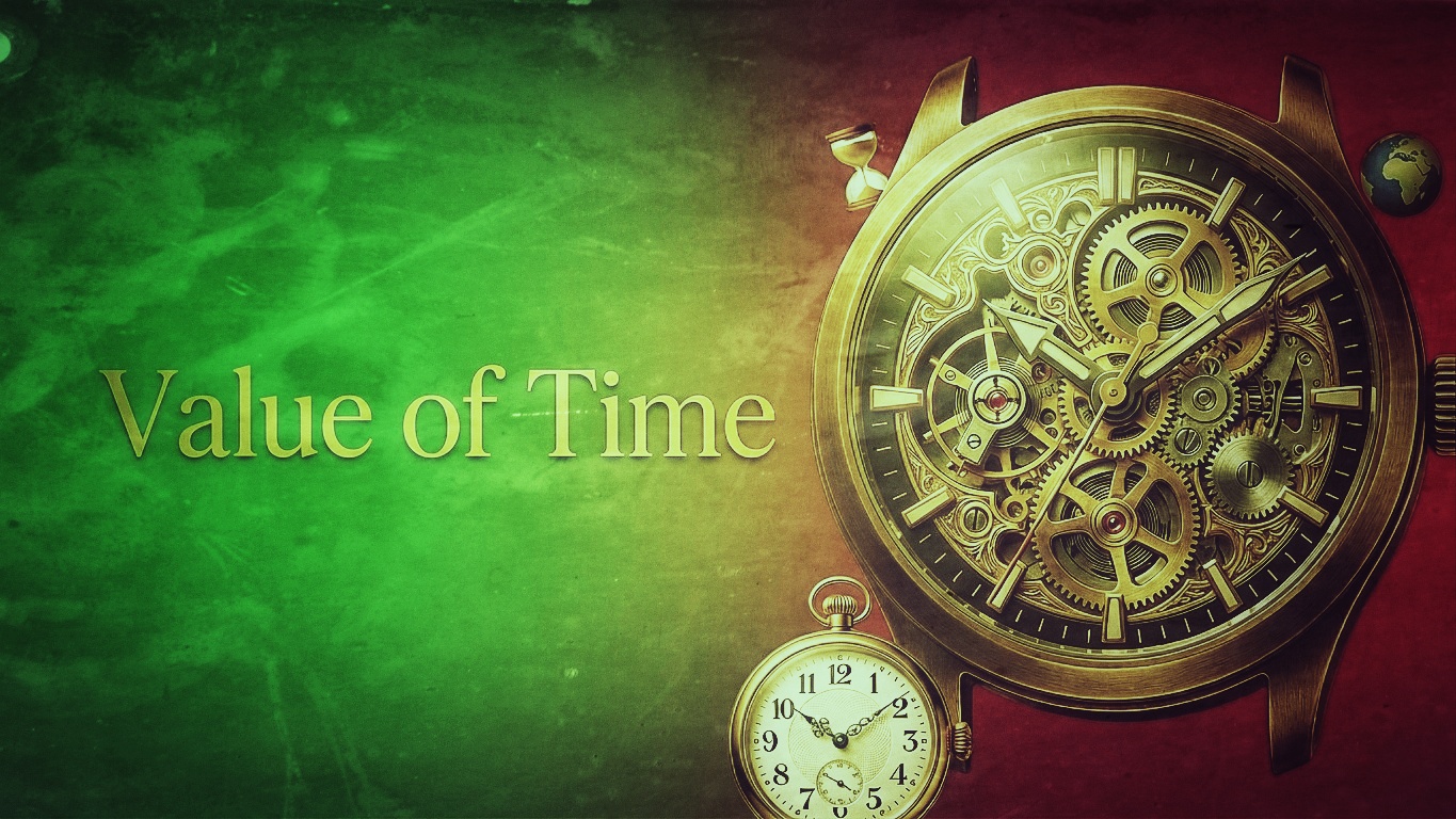 Clock showing the value of time and productivity